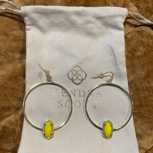 Kendra Scott Elora Yellow Stone Hoop Earrings